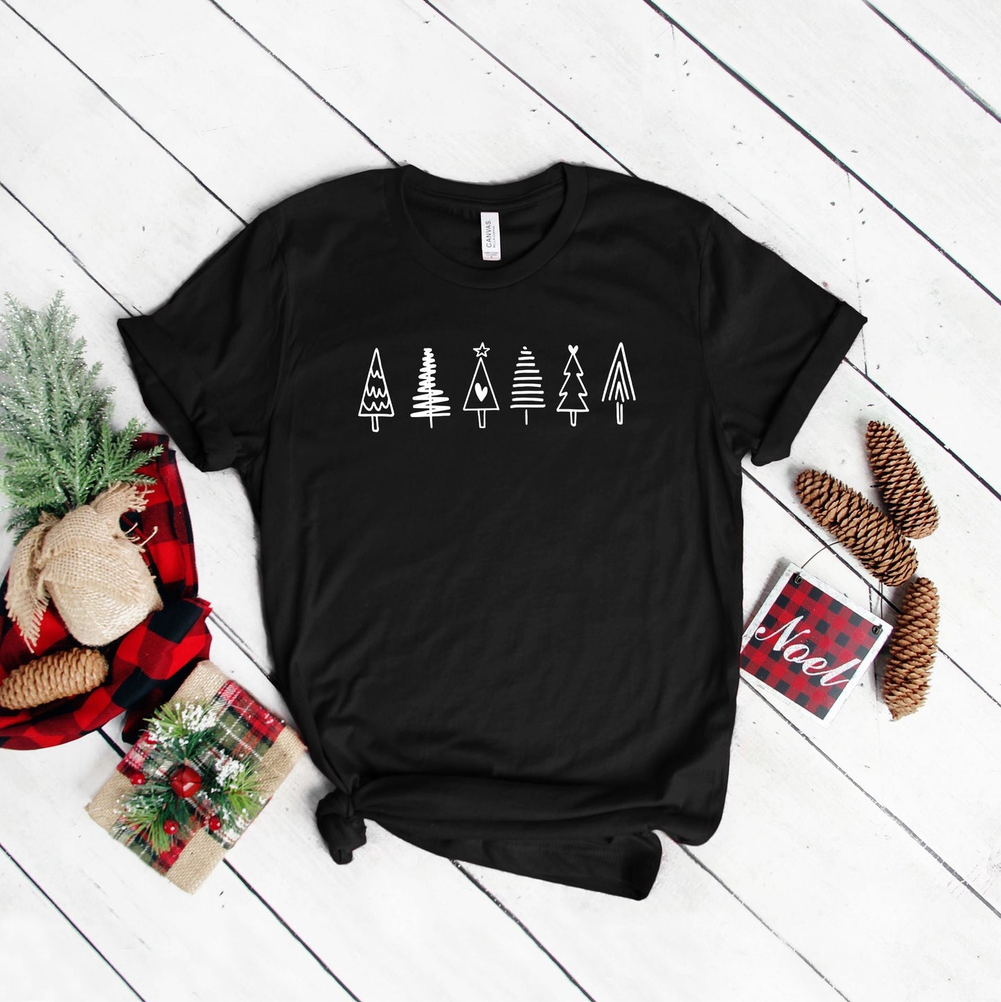 Row Of Christmas Trees | Short Sleeve Crew Neck