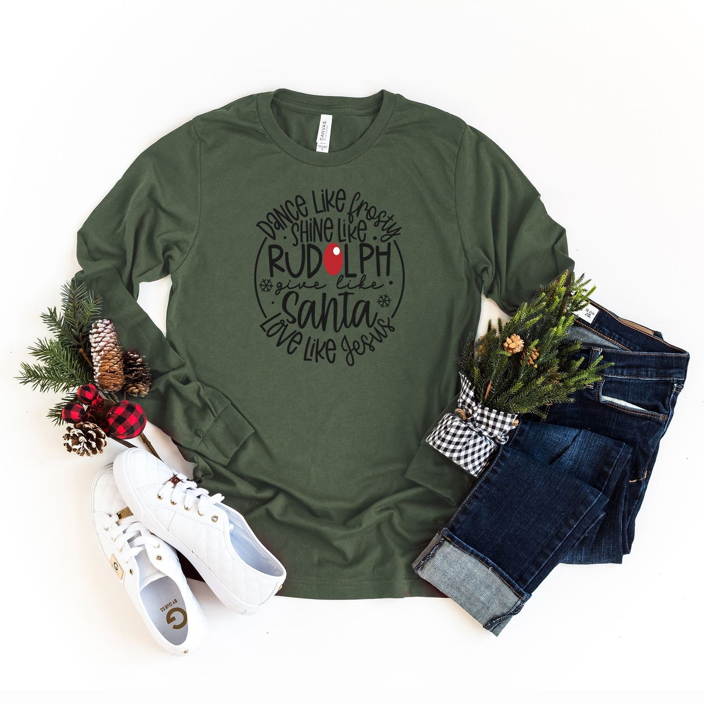 Love Like Jesus Colorful Christmas | Long Sleeve