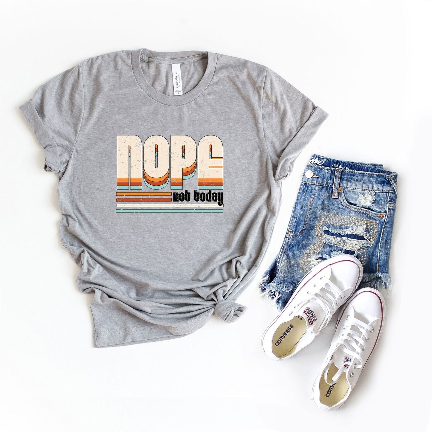 Retro Nope Not Today | Short Sleeve Crew Neck