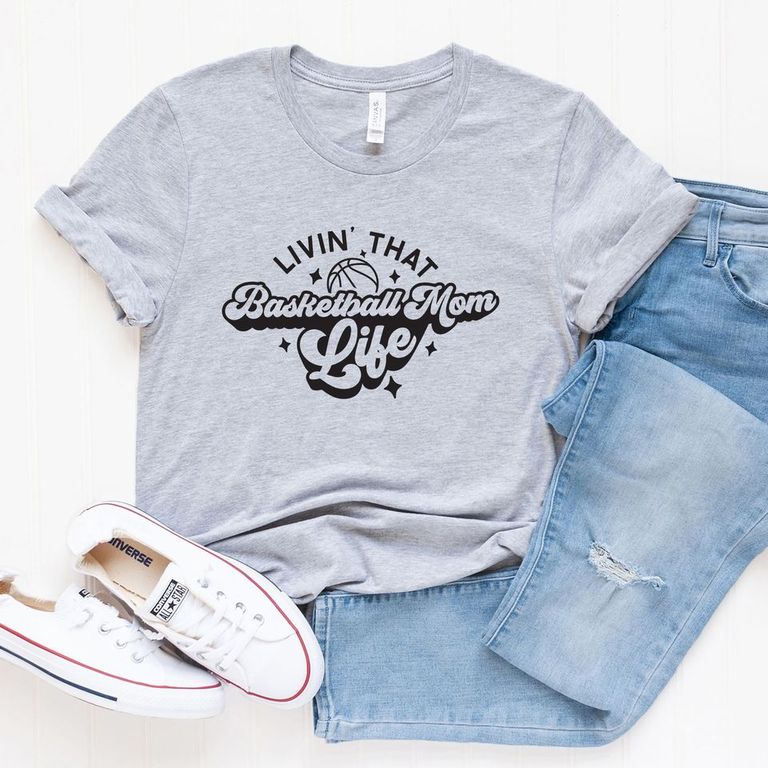Livin' That Basketball Mom Life | Short Sleeve Crew Neck