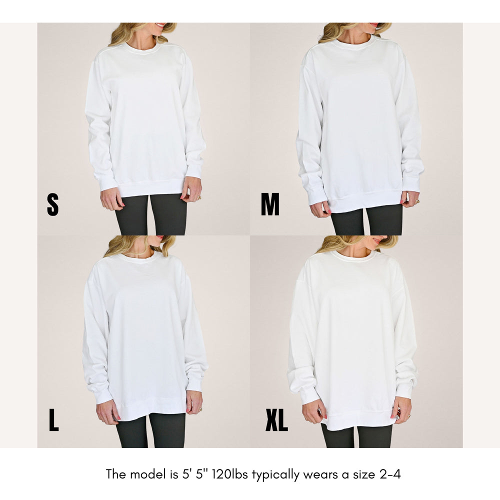 Embroidered Apres' Ski Words | Garment Dyed Sweatshirt