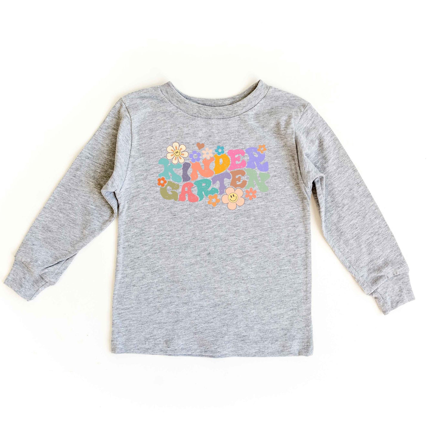 Kindergarten Flowers | Toddler Graphic Long Sleeve Tee