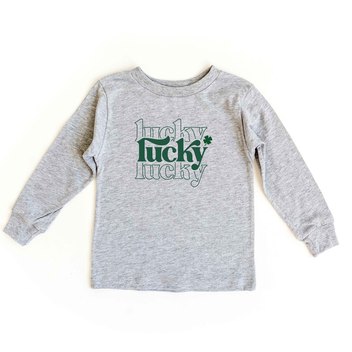Lucky Clover Stacked | Youth Long Sleeve Tee
