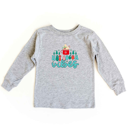 Retro Hot Cocoa Vibes | Toddler Long Sleeve Tee