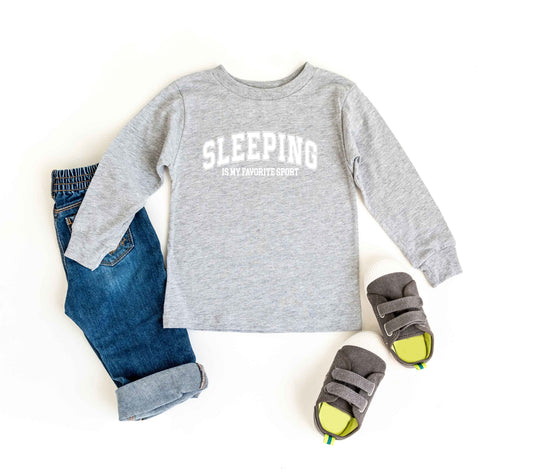 Sleeping is My Favorite Sport | Toddler Long Sleeve Tee