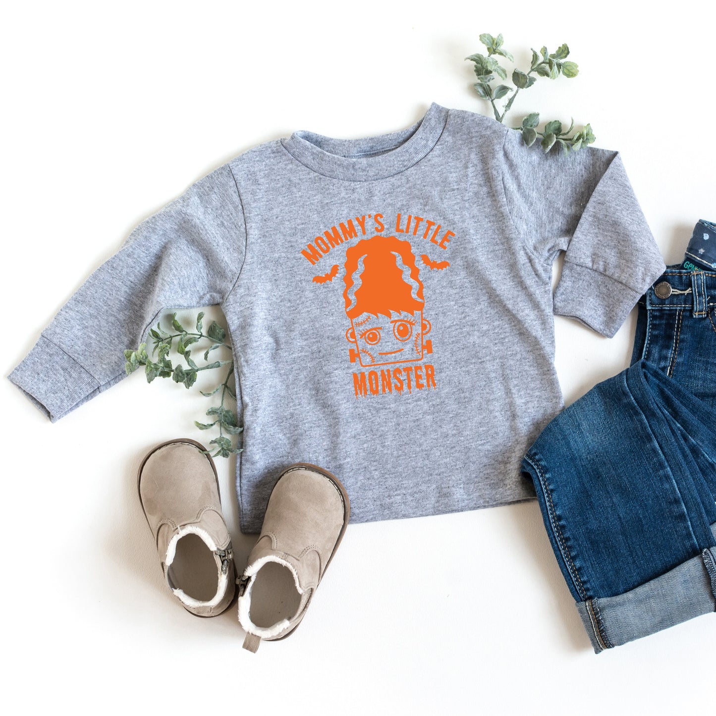 Mommy's Little Monster Girl | Youth Graphic Long Sleeve Tee