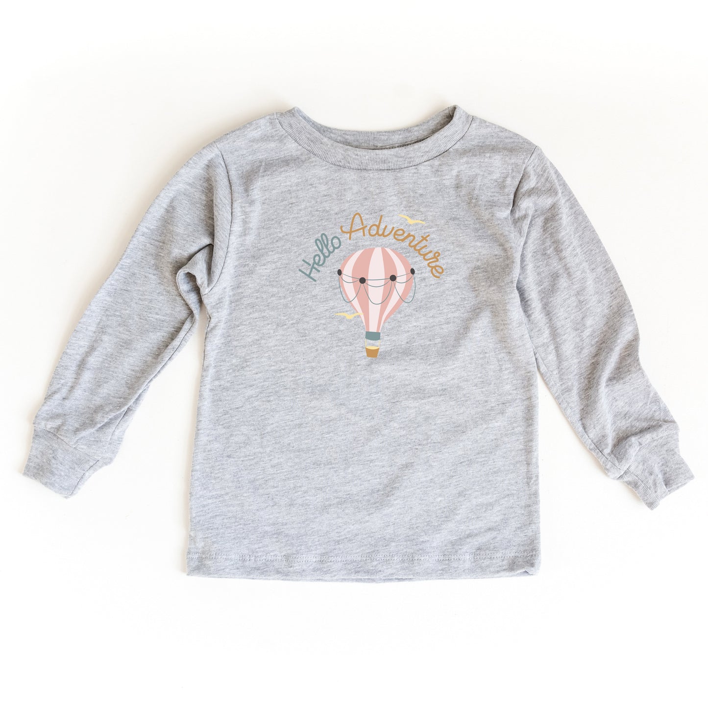 Hello Adventure Balloon | Youth Long Sleeve Tee