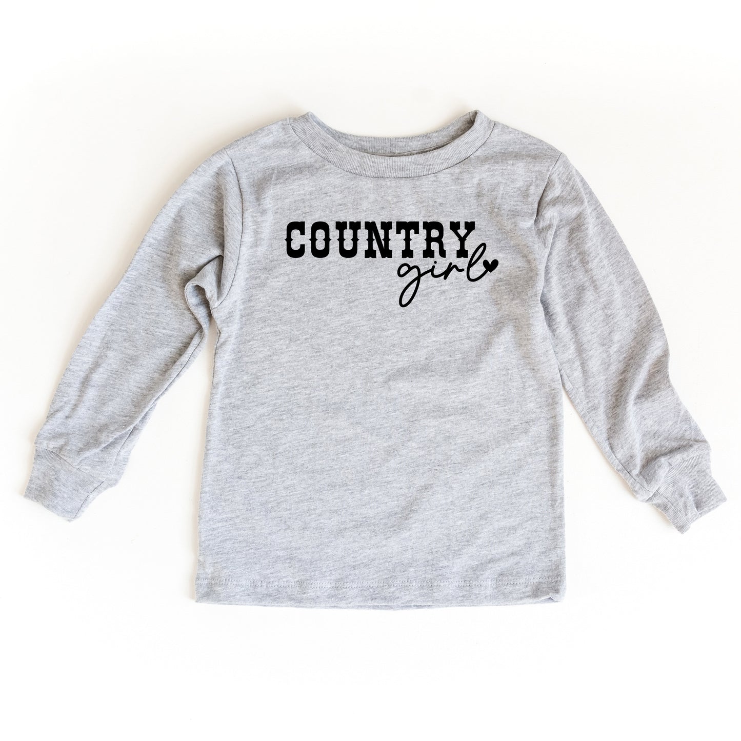 Country Girl Heart | Youth Long Sleeve Tee