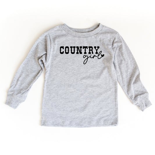 Country Girl Heart | Youth Long Sleeve Tee