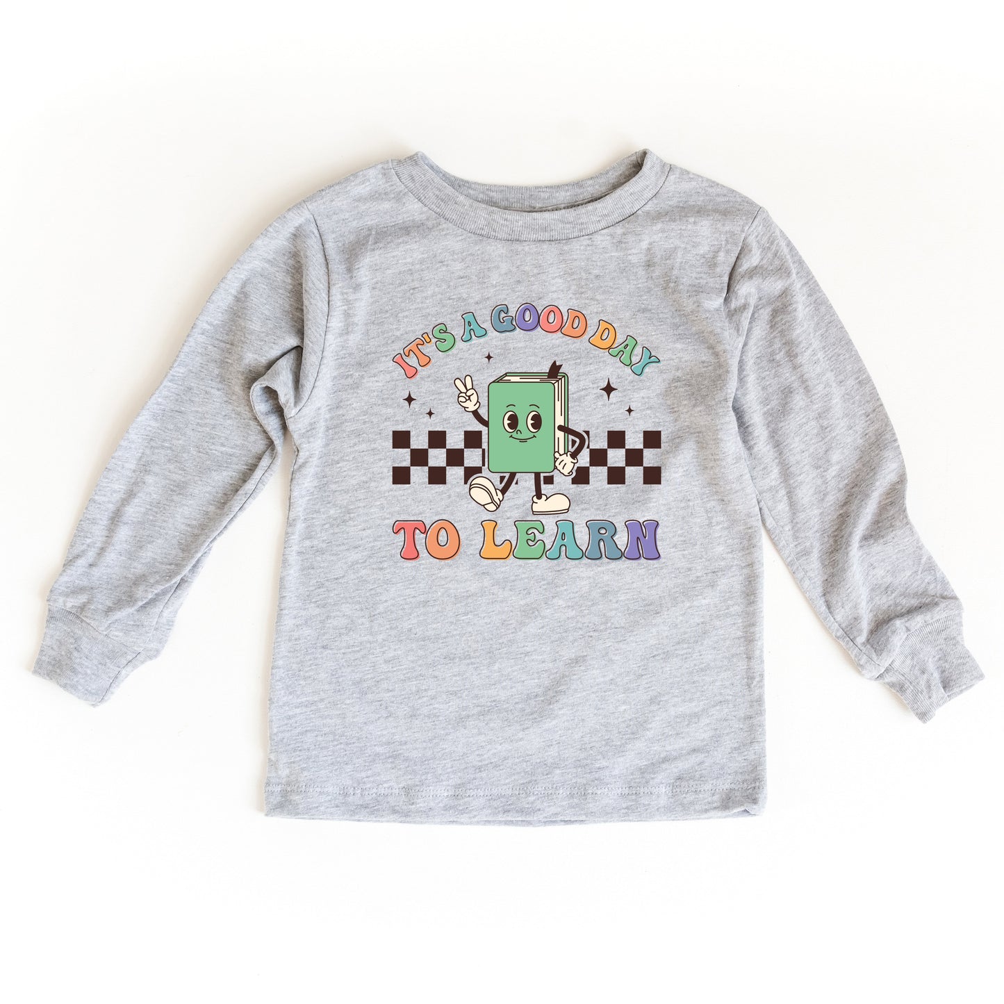It's A Good Day To Learn Checkered | Youth Graphic Long Sleeve Tee
