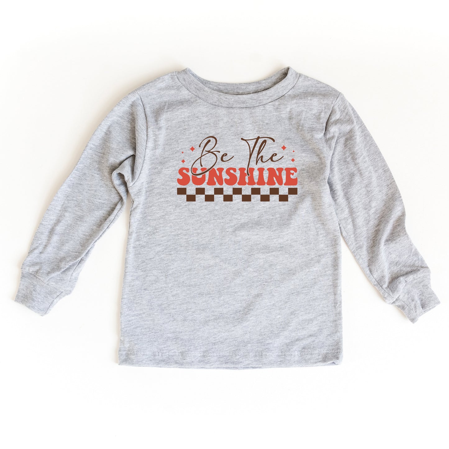 Be The Sunshine Checkered | Toddler Long Sleeve Tee
