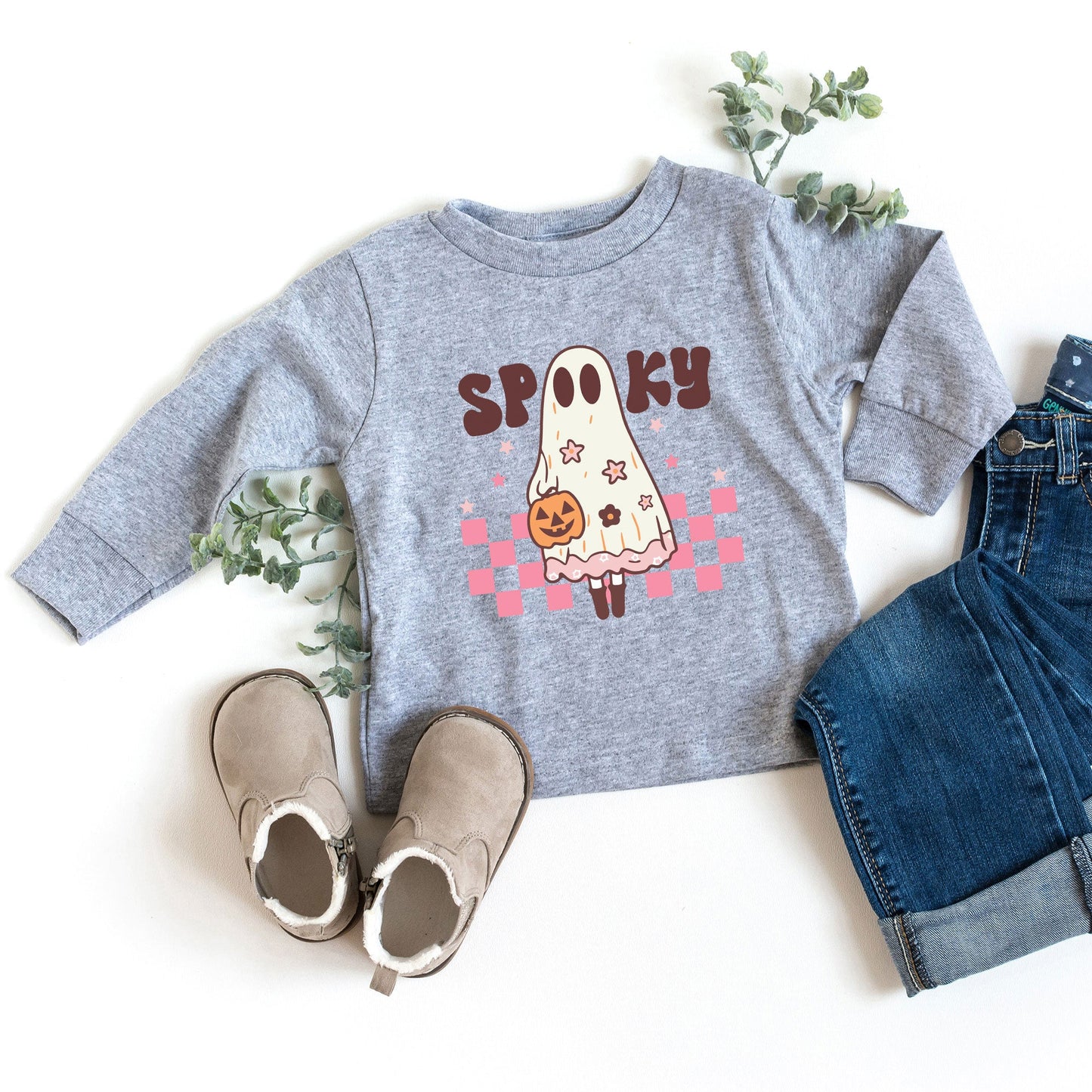 Spooky Girl Ghost | Youth Graphic Long Sleeve Tee