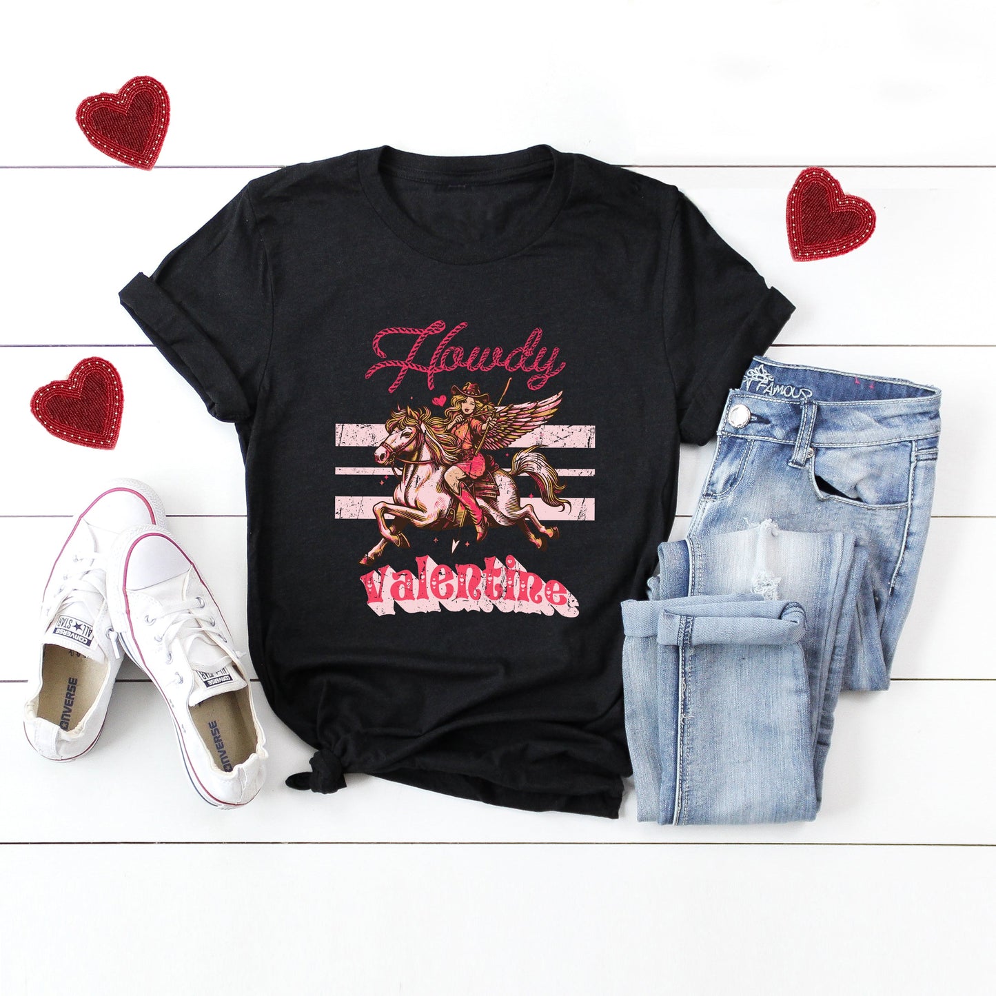 Howdy Valentine Horse | Short Sleeve Graphic Tee