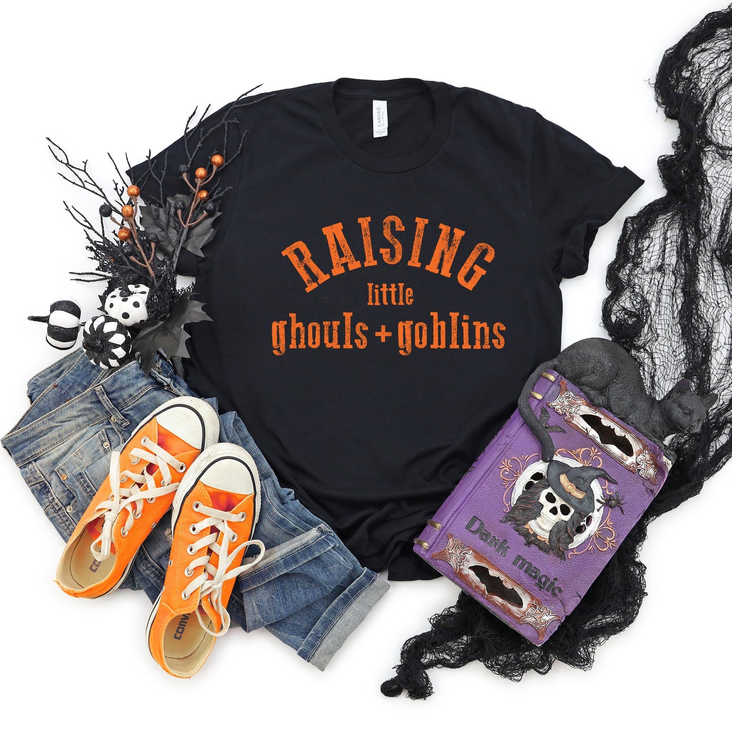 Raising Little Ghouls And Goblins | Short Sleeve Graphic Tee