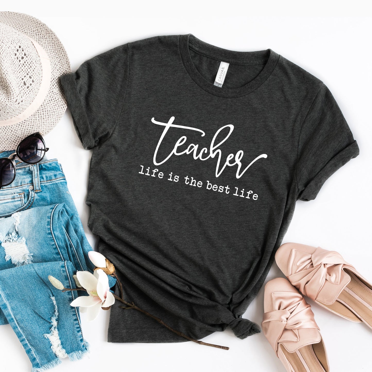 Teacher Life Is The Best Life | Short Sleeve Graphic Tee