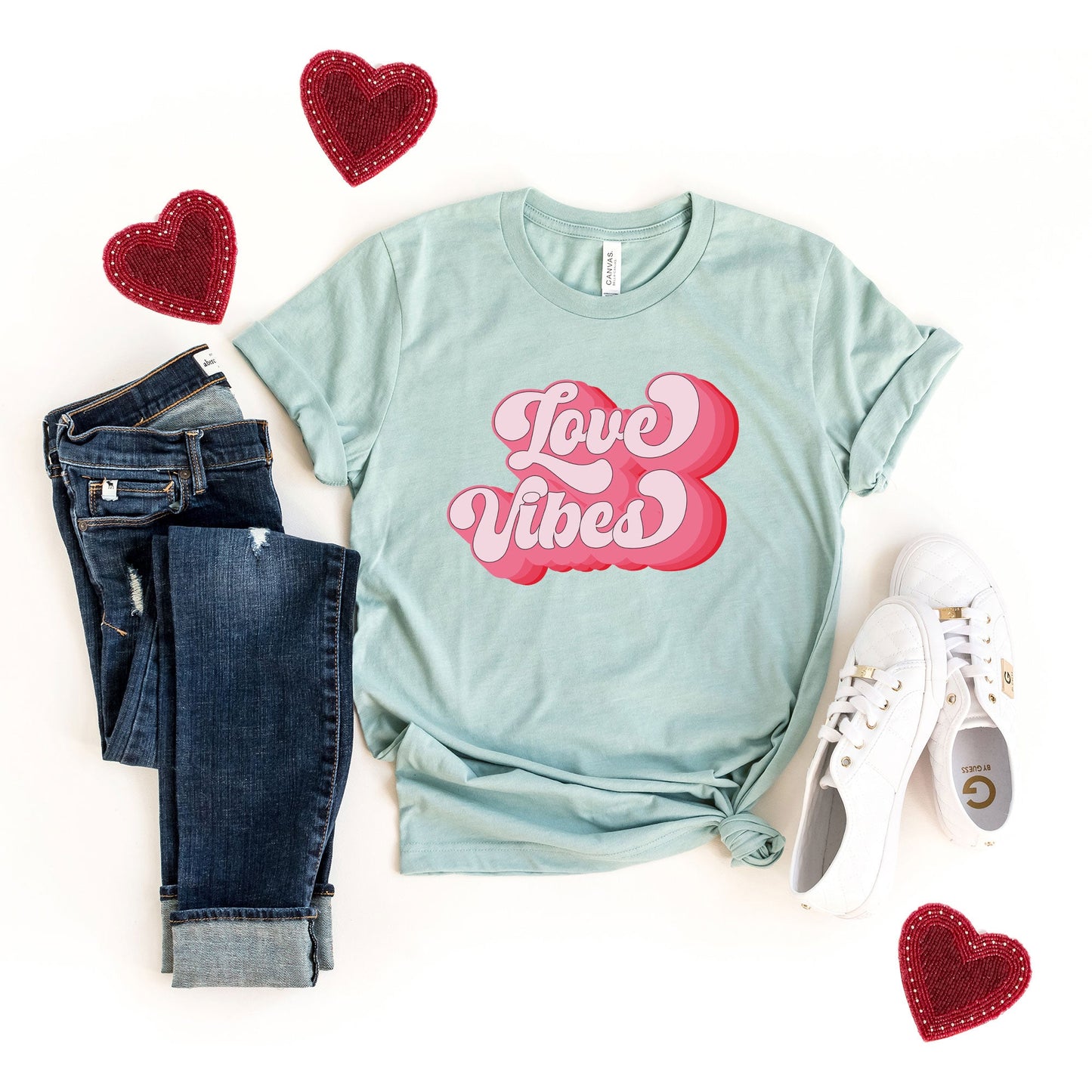 Retro Love Vibes | Short Sleeve Graphic Tee