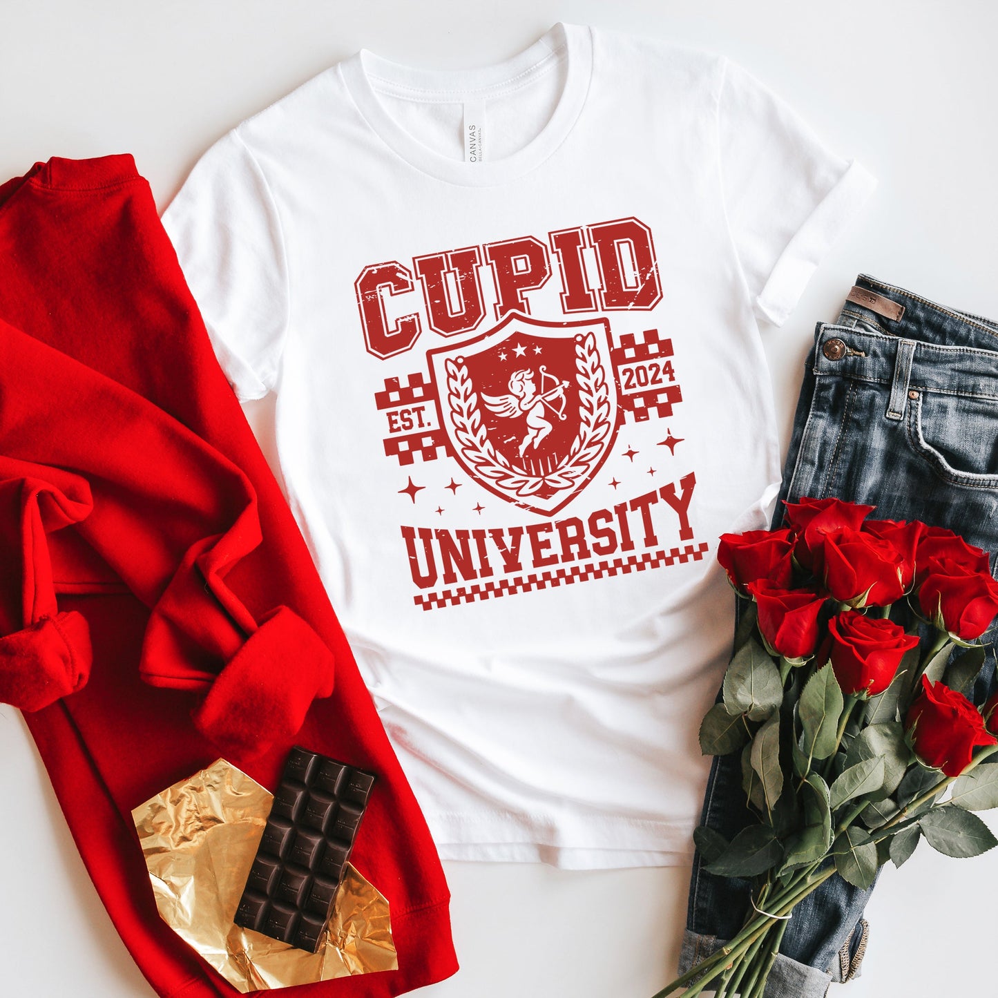 Cupid University Checkered | Short Sleeve Graphic Tee