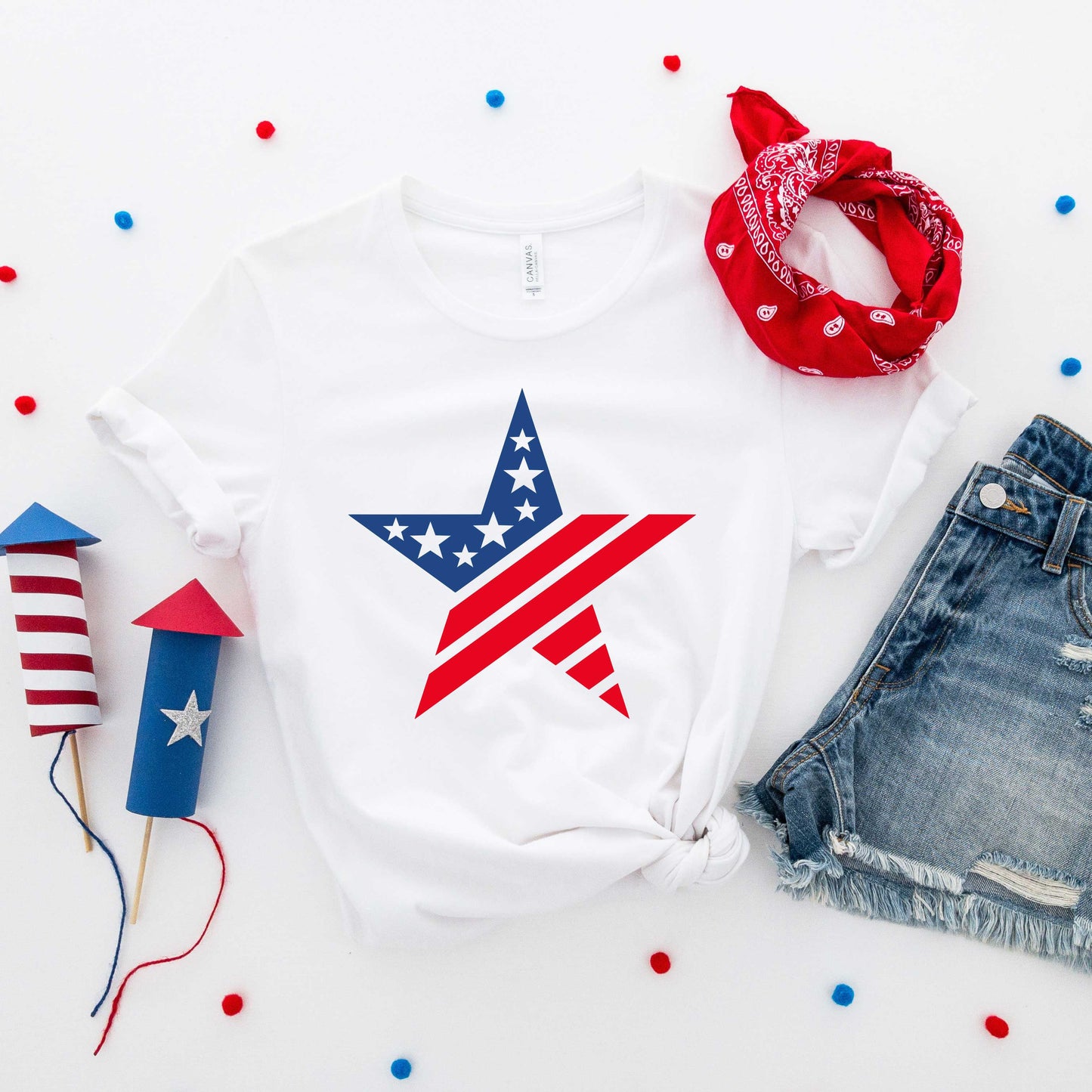 Patriotic Star | Short Sleeve Crew Neck