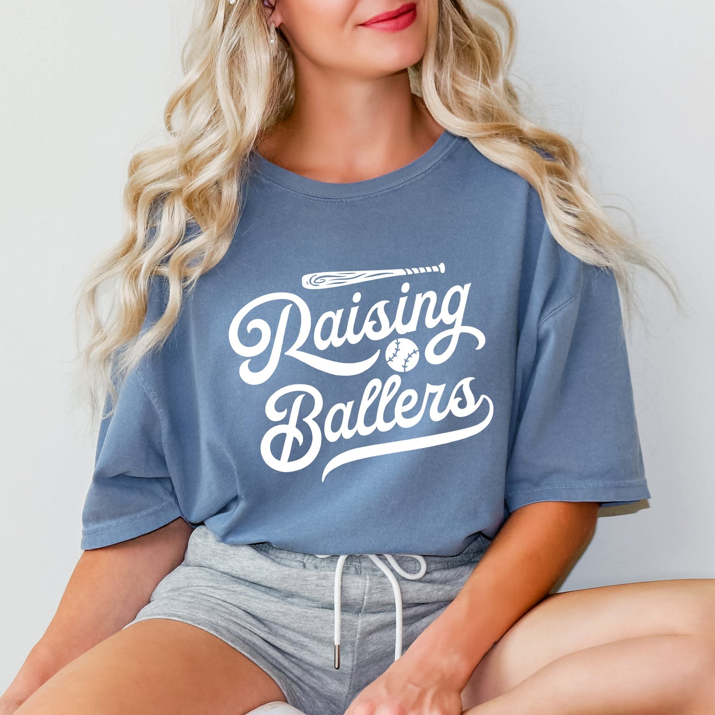 Raising Ballers Bat | Garment Dyed Short Sleeve Tee