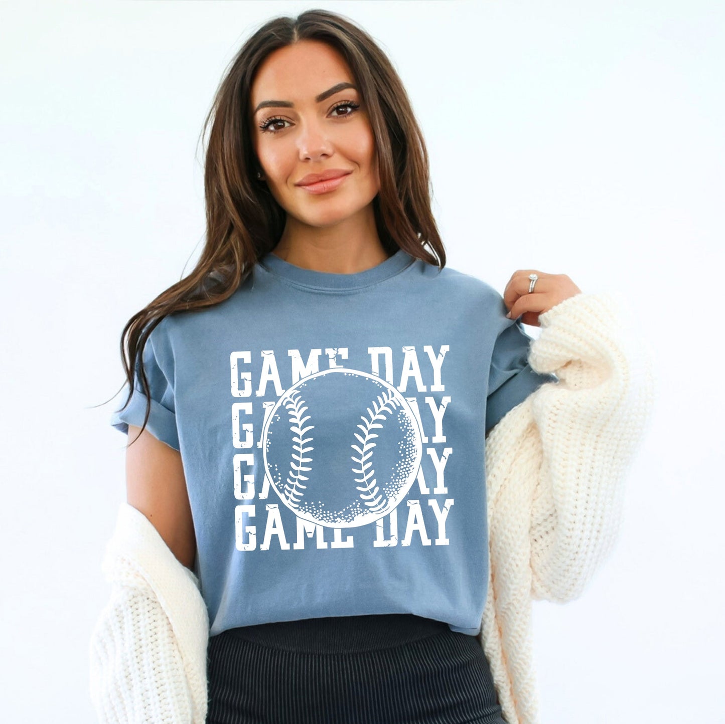 Distressed Game Day Baseball | Garment Dyed Short Sleeve Tee