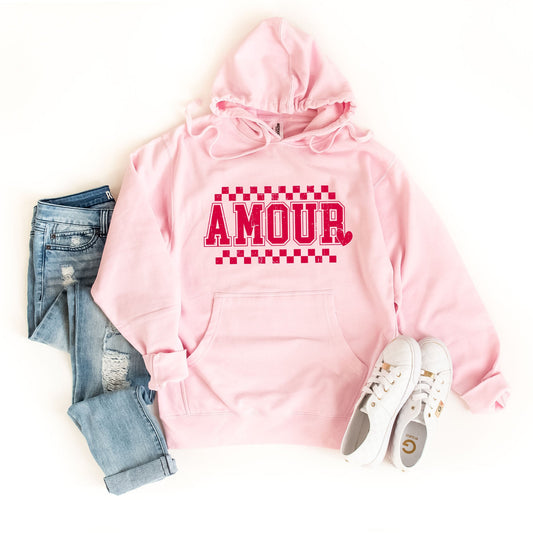 Amour Distressed Checkered | Hoodie