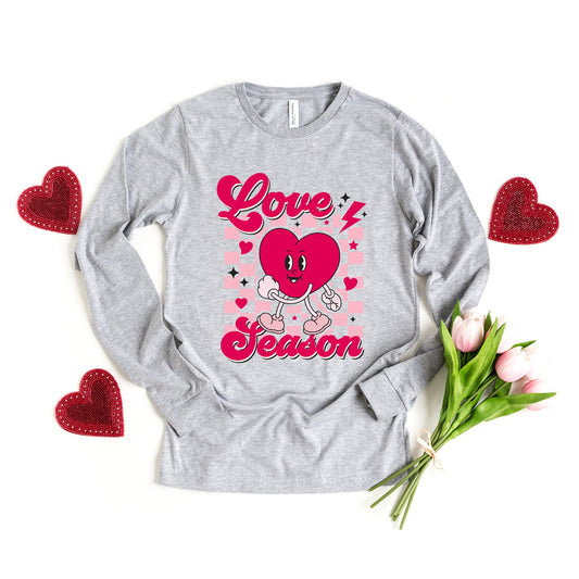 Love Season Heart | Long Sleeve Crew Neck