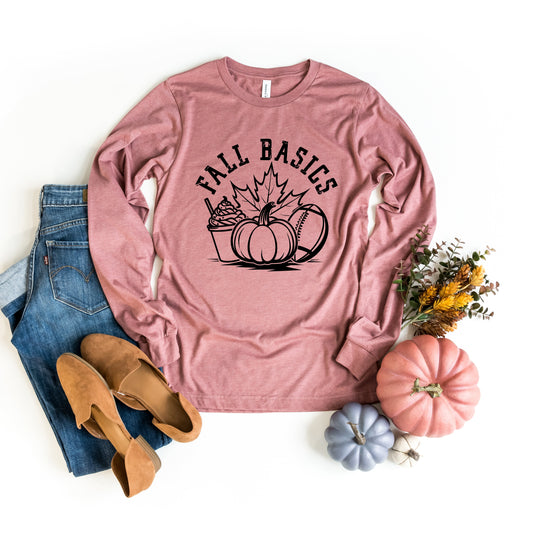 Fall Basics Collage | Long Sleeve Crew Neck