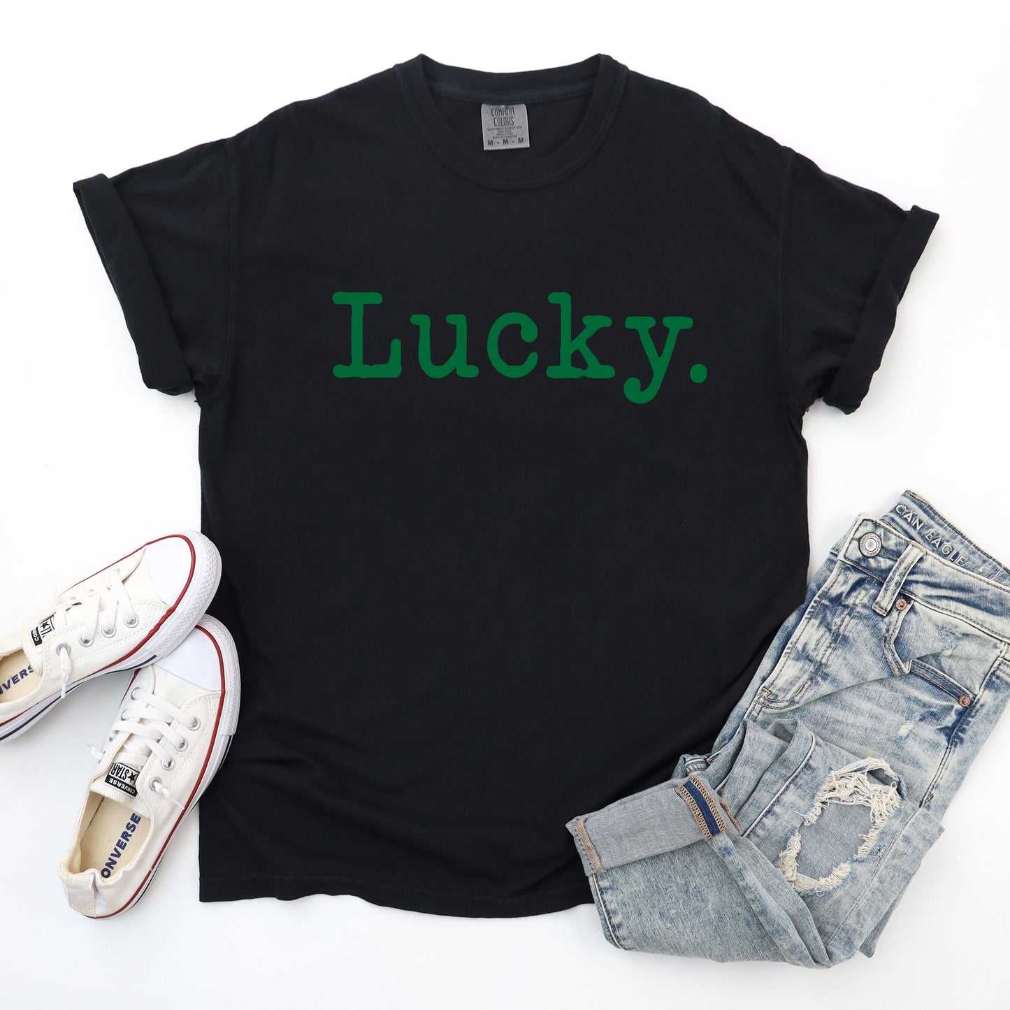 Lucky Typewriter | Garment Dyed Tee