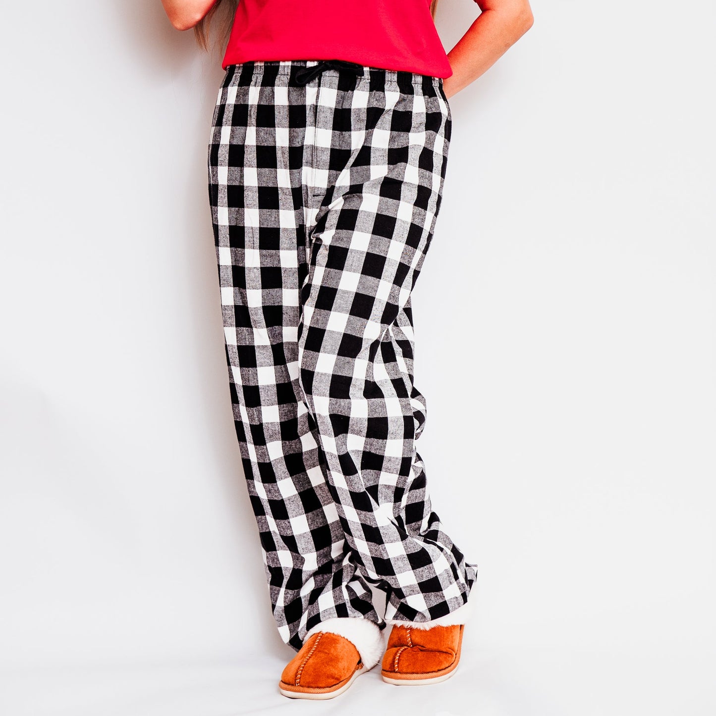 Valentine Leopard Heart | Plaid Pajama Set