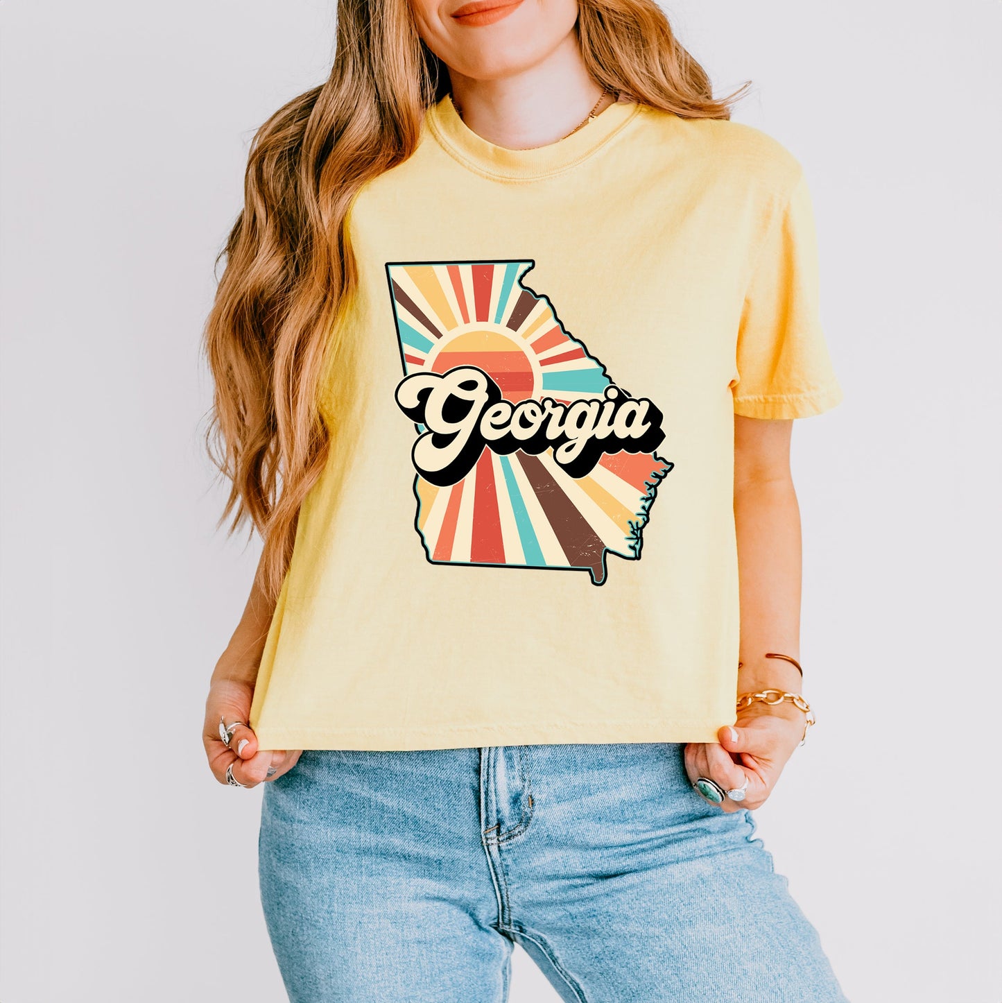 Retro Georgia | Relaxed Fit Cropped Tee