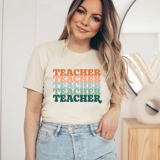 Stacked Teacher | Short Sleeve Graphic Tee