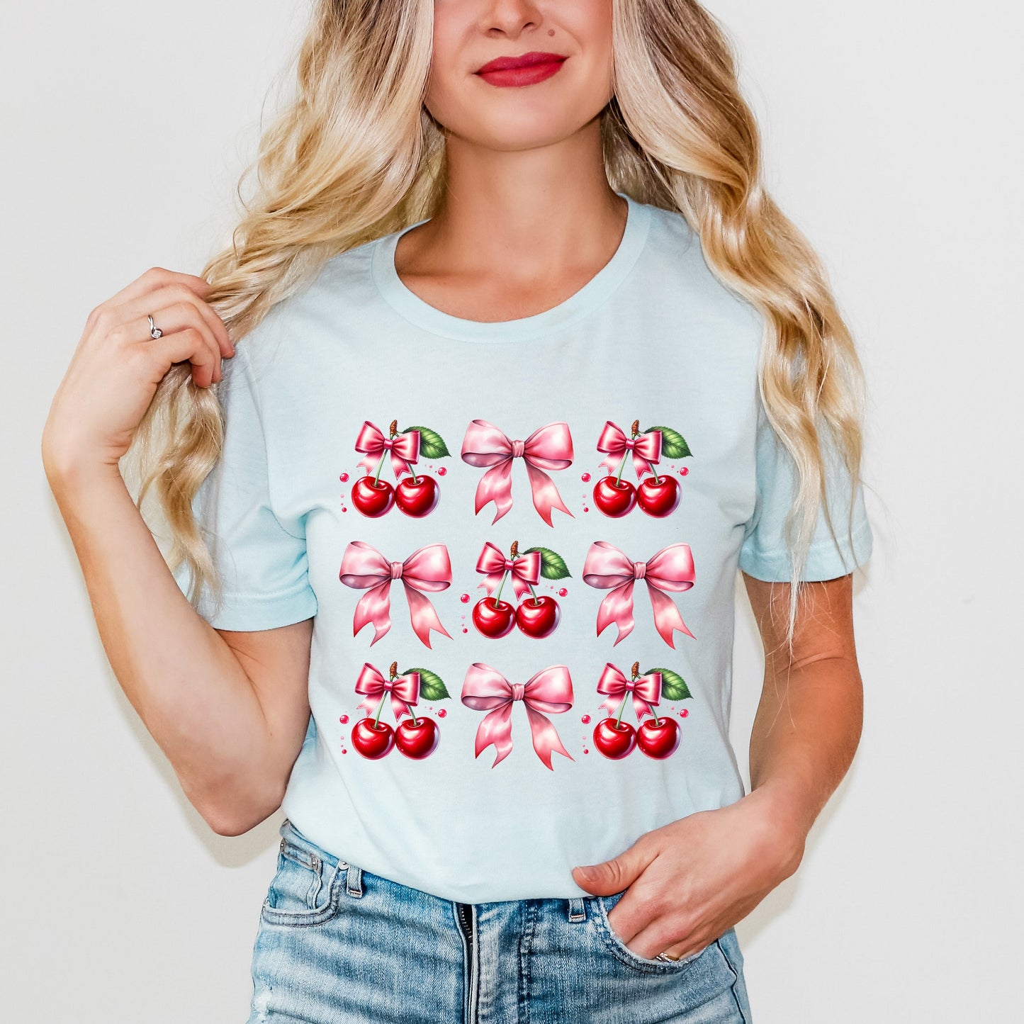 Coquette Pink Cherry Chart | Short Sleeve Graphic Tee