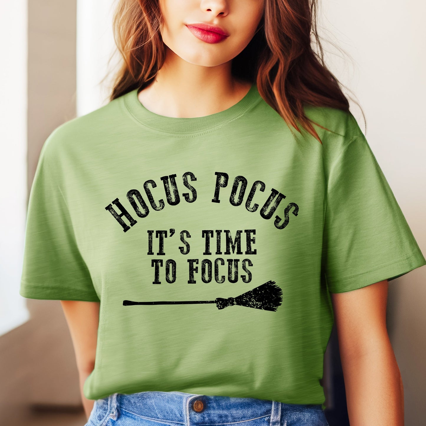 Hocus Pocus It's Time to Focus | Short Sleeve Crew Neck