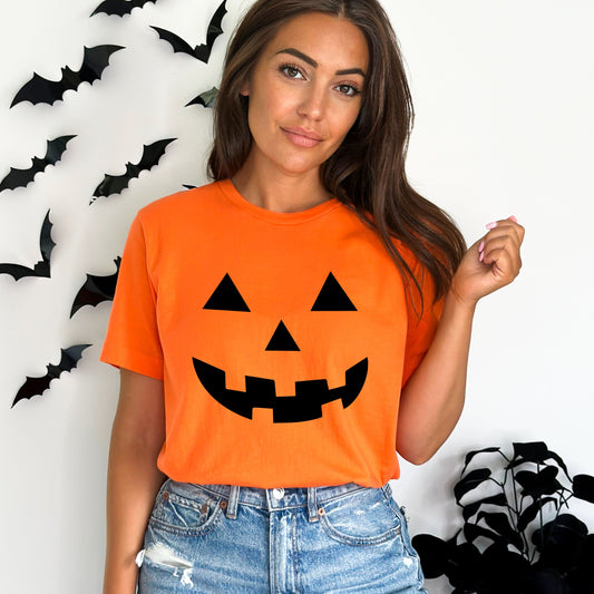 Pumpkin Face | Short Sleeve Crew Neck