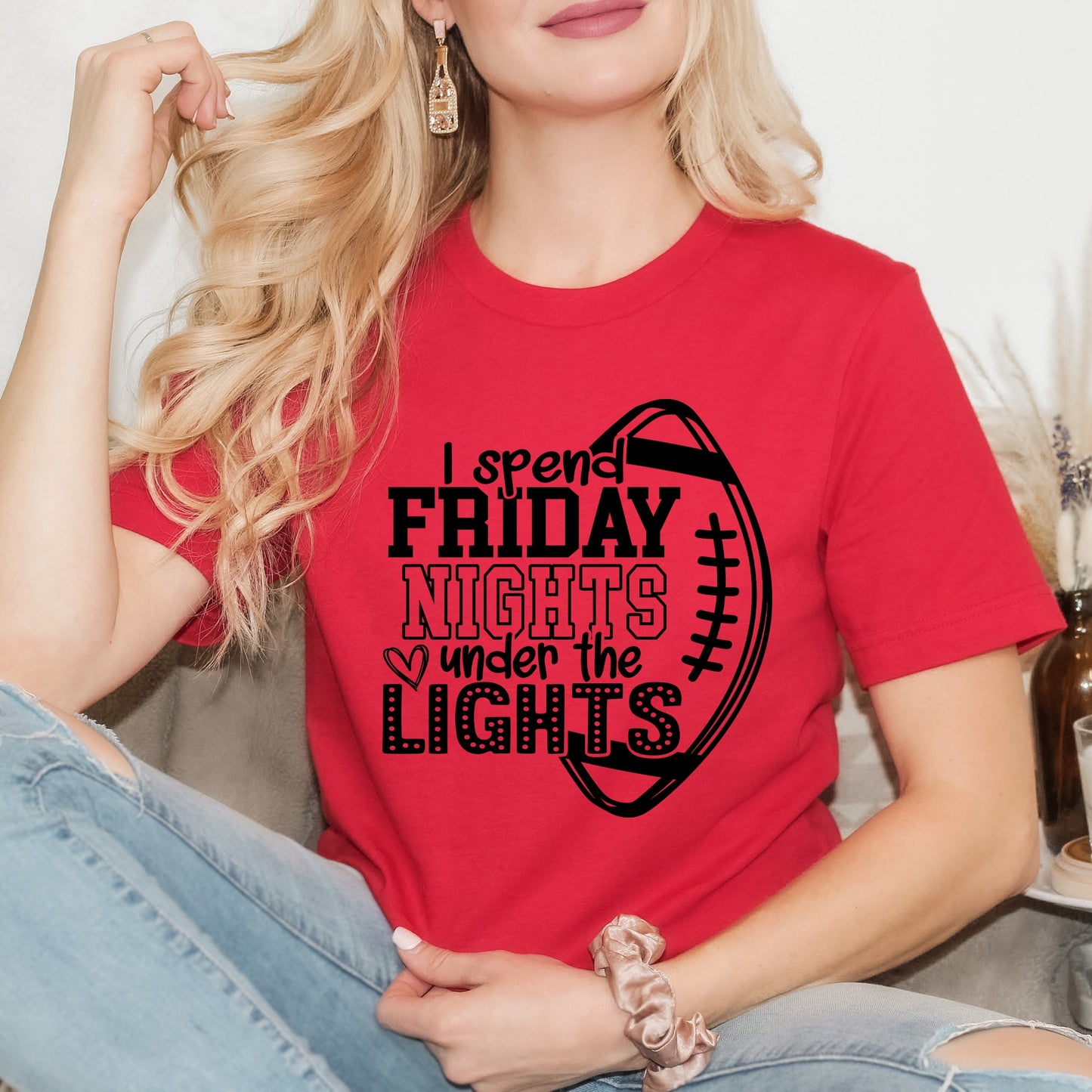 I Spend Friday Nights Under The Lights | Short Sleeve Graphic Tee