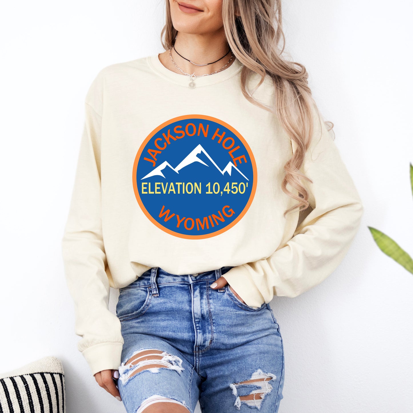 Jackson Hole Ski Resort | Garment Dyed Long Sleeve