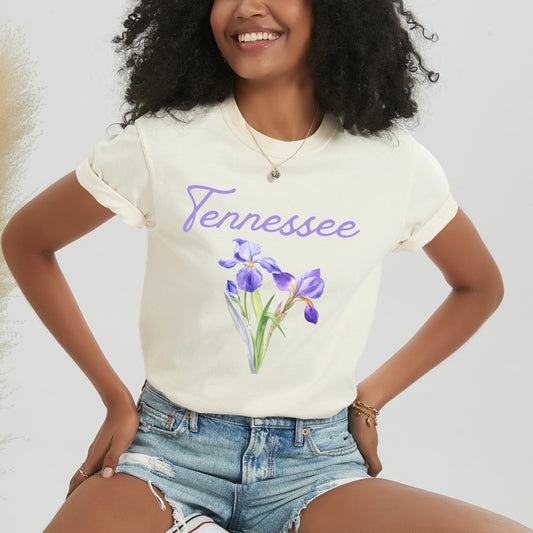 Tennessee Flower Colorful | Garment Dyed Short Sleeve Tee