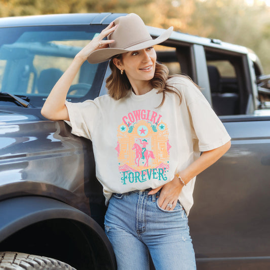 Cowgirl Forever | Garment Dyed Short Sleeve Tee