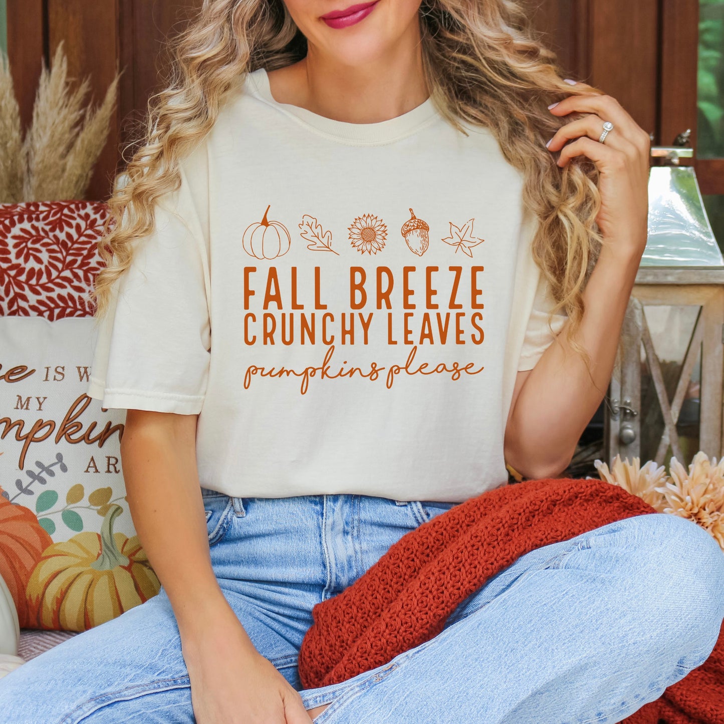 Fall Breeze Crunchy Leaves | Garment Dyed Tee