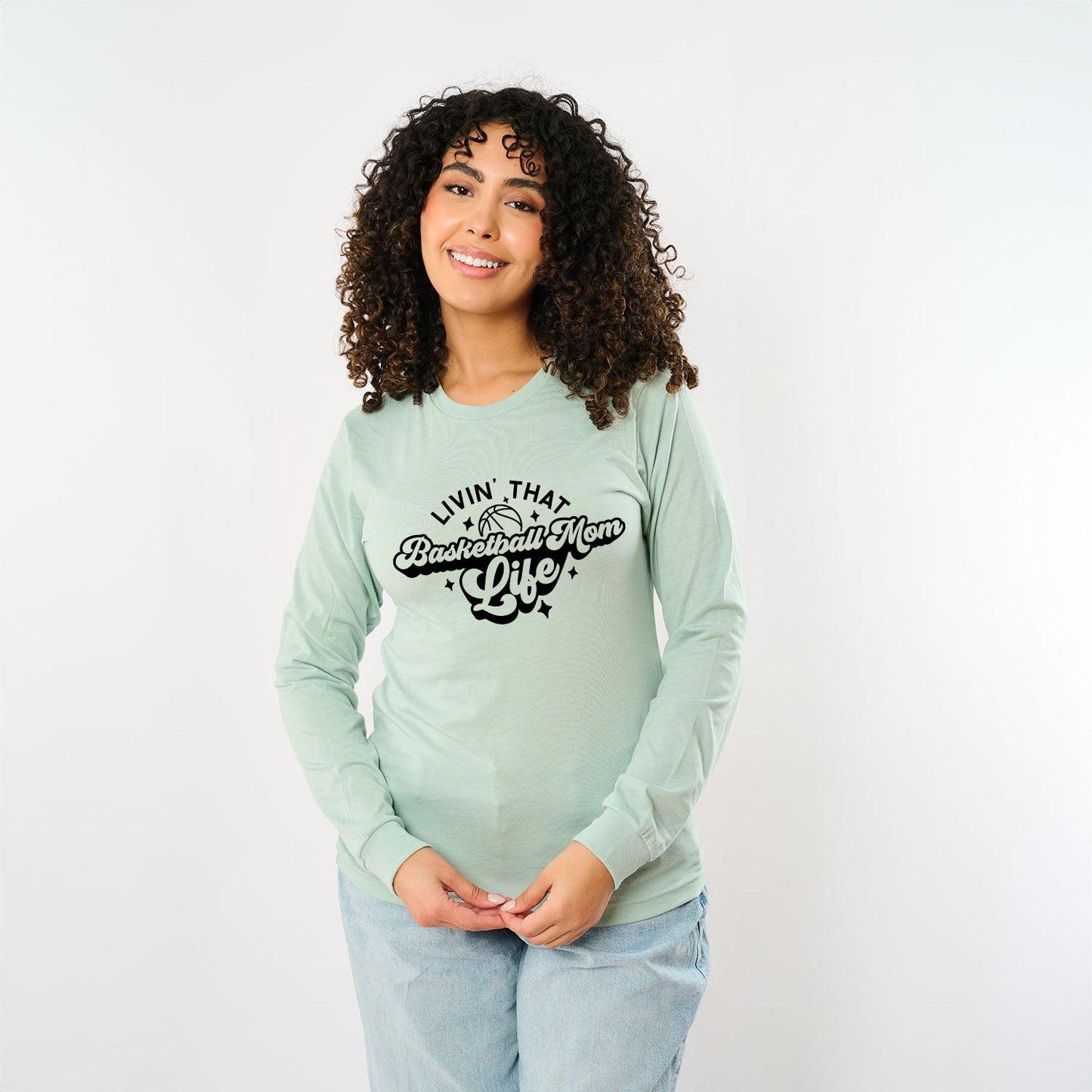 Livin' That Basketball Mom Life | Long Sleeve Crew Neck