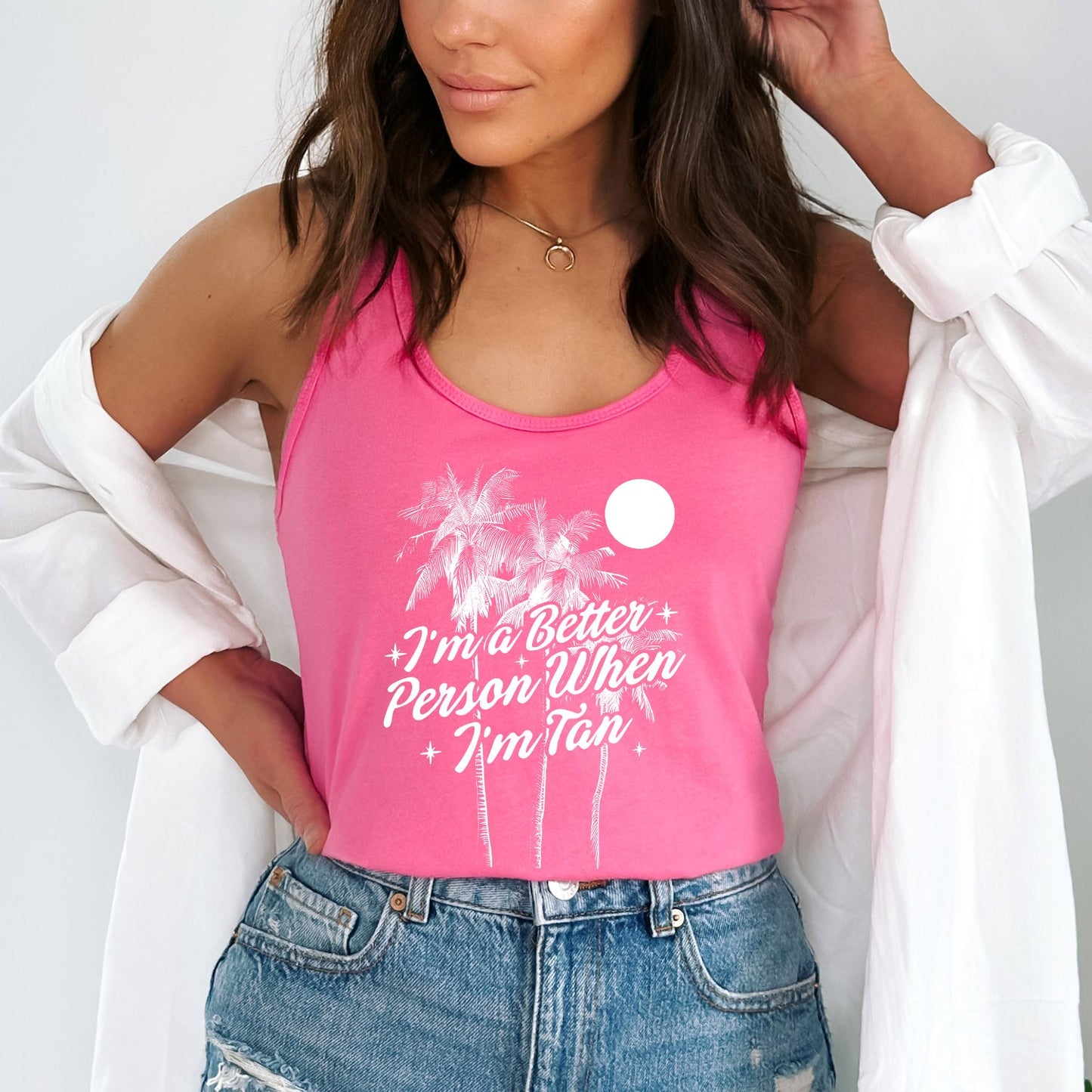 I'm A Better Person When I'm Tan | Racerback Tank