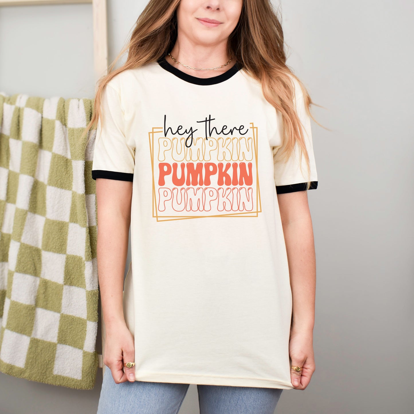 Hey There Pumpkin Stacked | Ringer Tee