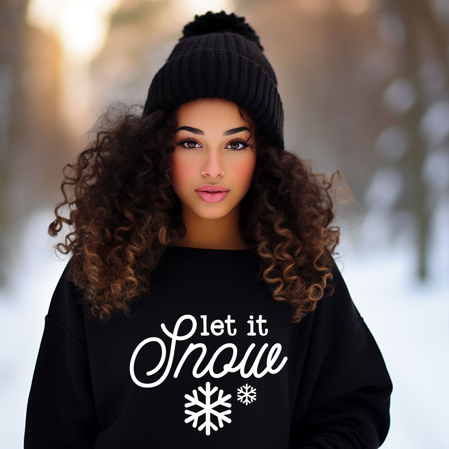 Let It Snow Snowflake | Sweatshirt