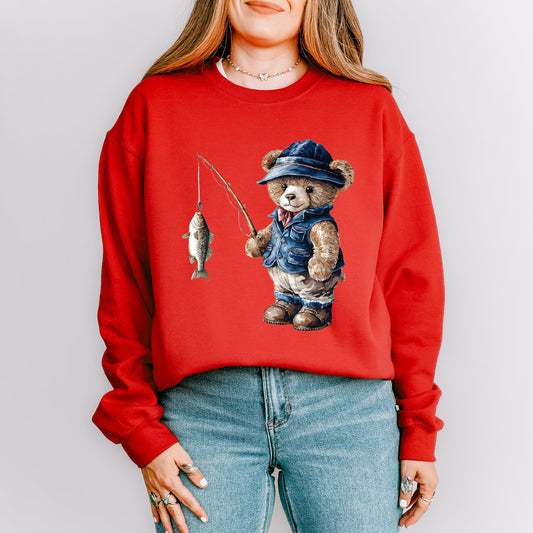 Teddy Bear Fisherman | Sweatshirt