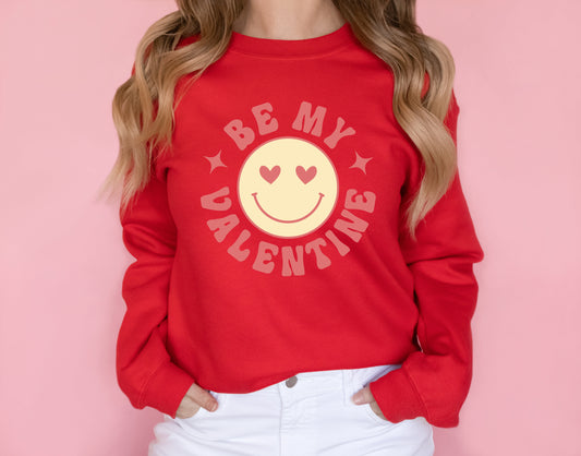 Valentine Yellow Smiley Face | Sweatshirt