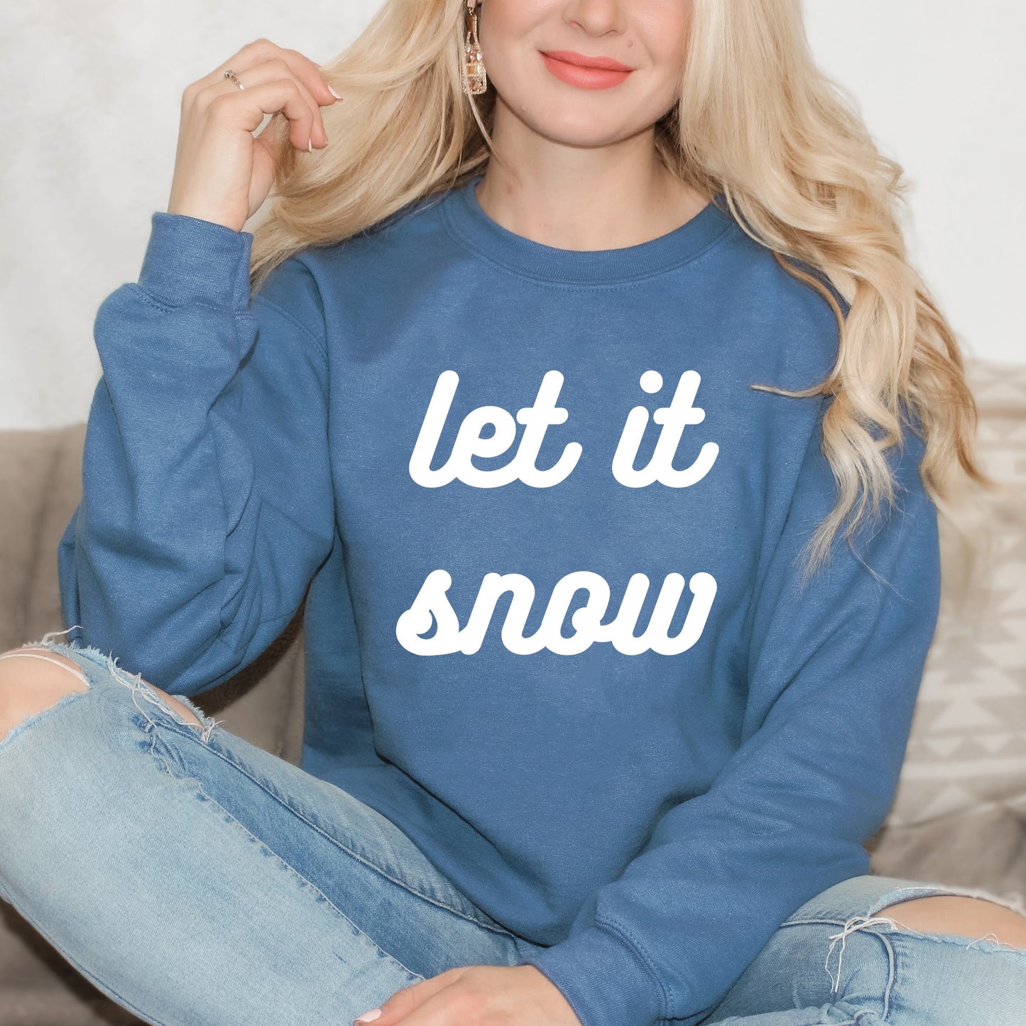 Let It Snow Bold Cursive | Sweatshirt