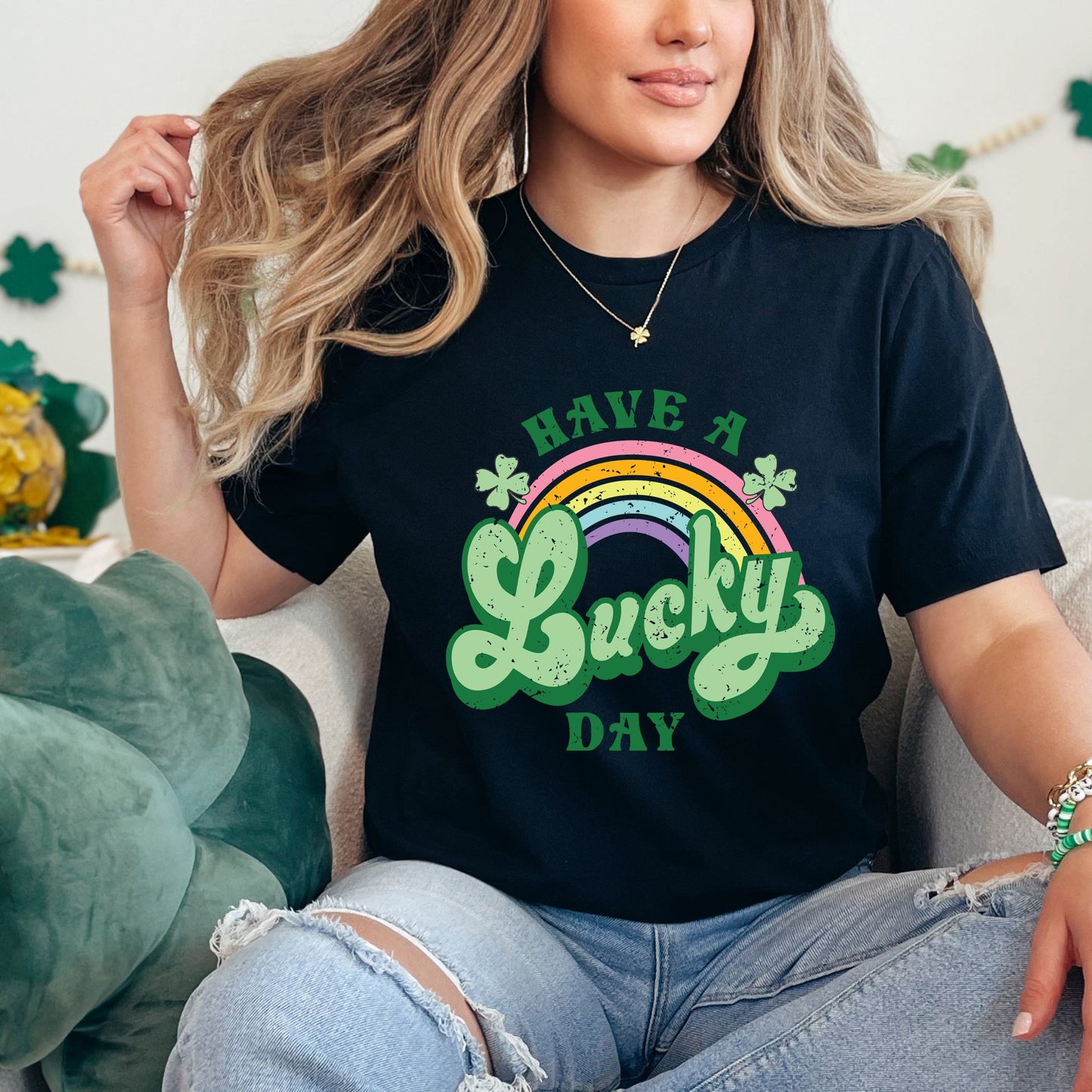 Lucky Day Rainbow | Short Sleeve Graphic Tee