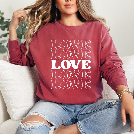 Love Stacked | Garment Dyed Sweatshirt