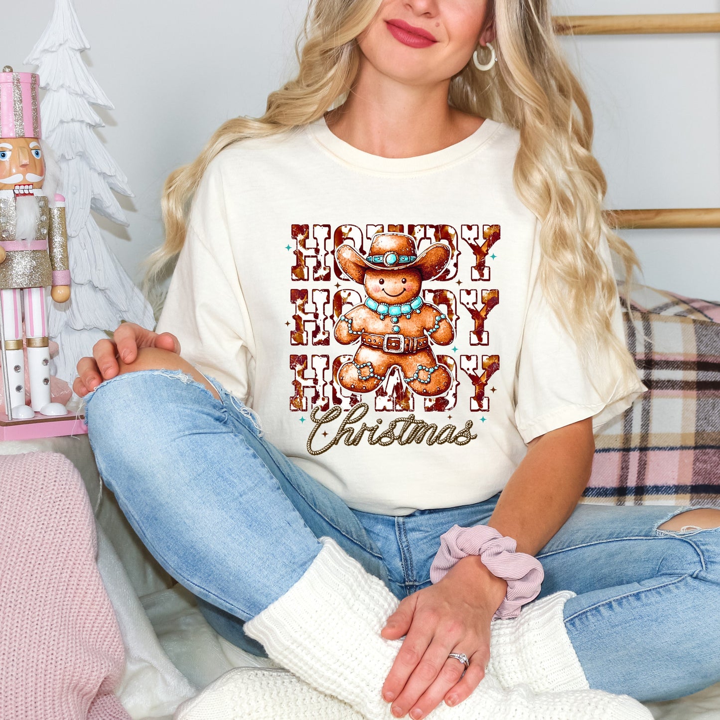 Howdy Gingerbread | Garment Dyed Tee