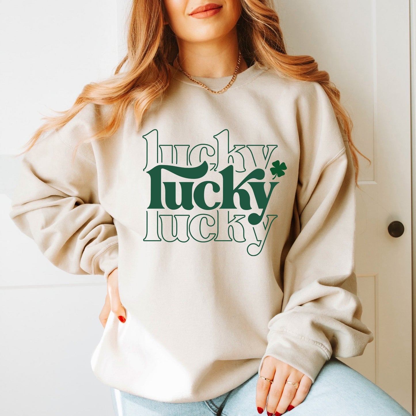 Lucky Clover Stacked | Sweatshirt